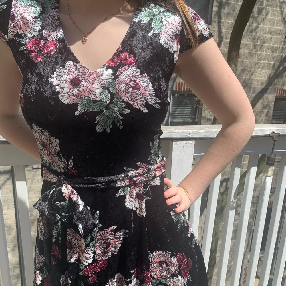 Dry Goods Crushed Velvet Dress